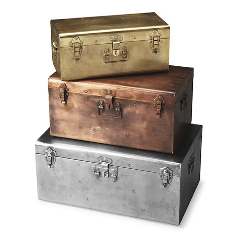 metal and wood trunk boxes|metal storage chests and trunks.